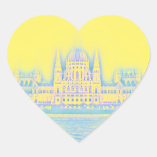 Sticker Cœur Palais du Parlement de Budapest Hongrie