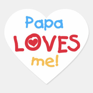 Sticker Cœur Papa aime mes t-shirts et cadeaux