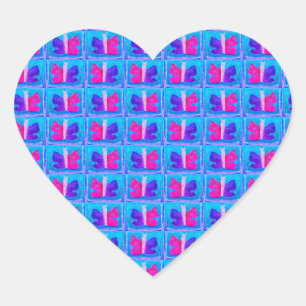Sticker Cœur Papillon coloré   Filtre de Miami   Base  