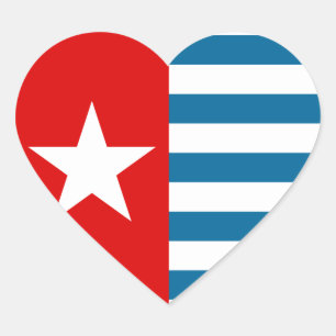 Sticker Cœur papua occidental