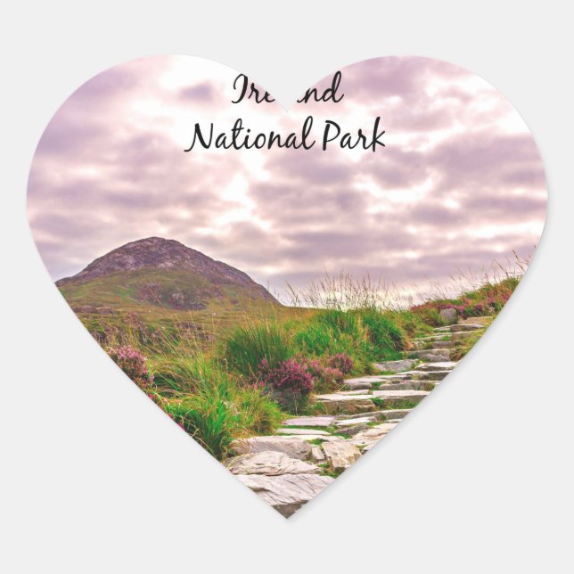 Sticker Cœur Parc national d'Irlande (Devant)