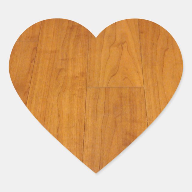 Sticker Cœur Parquet Parquet Parquet Parquet Laminé Brown (Devant)