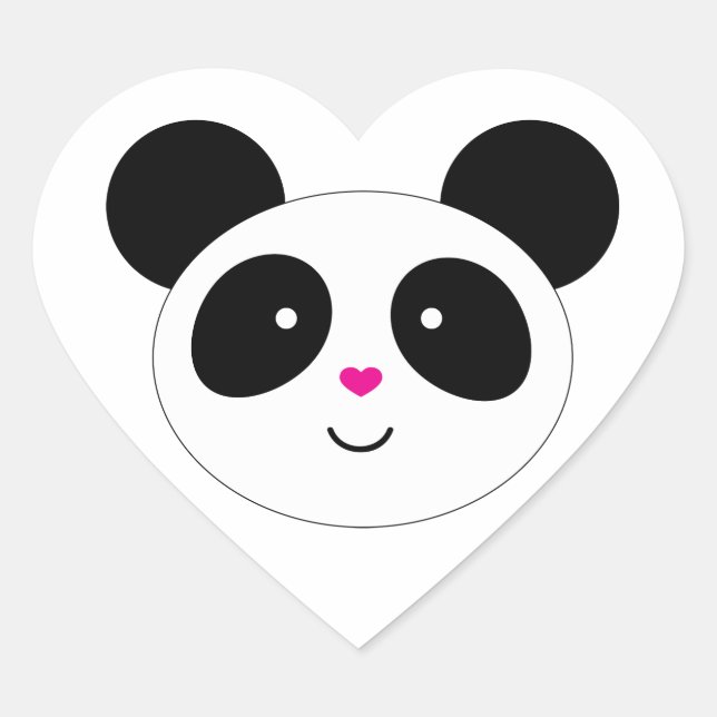 Sticker Cœur Parti Panda (Devant)