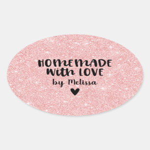 Sticker Coeur Parties scintillant Rose Amour Fait 