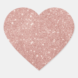 Sticker Cœur Parties scintillant rose rose or
