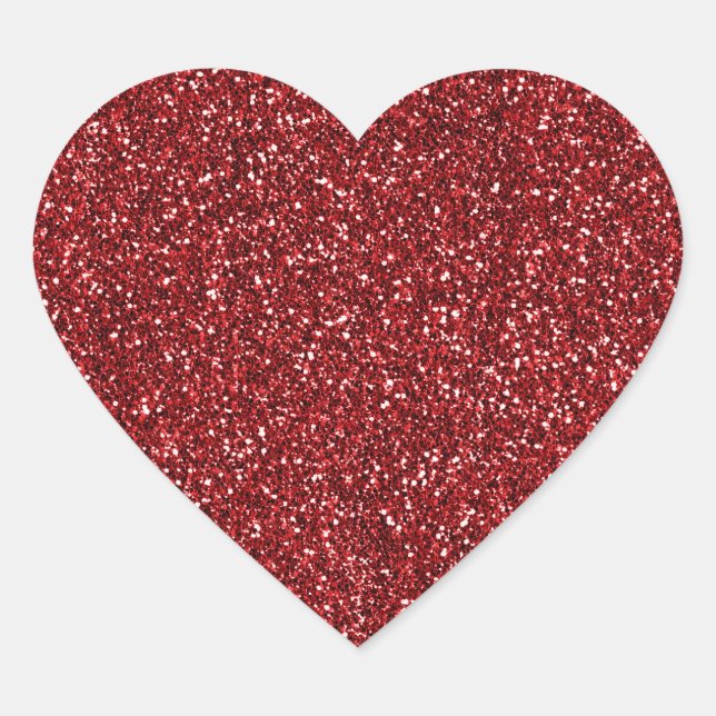 Sticker Cœur Parties scintillant rouge Glitz (Devant)