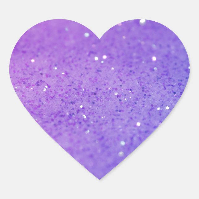Sticker Cœur Parties scintillant violette brillante - brillante (Devant)