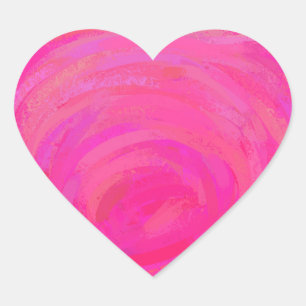 Sticker Cœur Passion rose