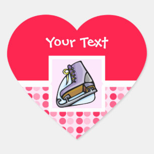 Sticker Cœur Patinage sur glace