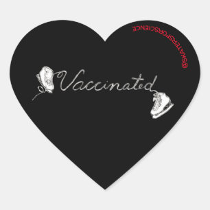 Sticker Cœur Patinage vacciné