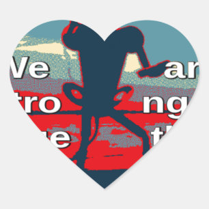 Sticker Cœur Patriotic USA Hope Graphisme Art Design