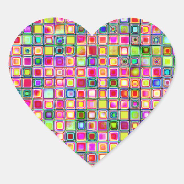 Sticker Cœur Patters de Pink 'Carnations' (Devant)