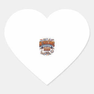 Sticker Cœur Pays-Bas Football 2026 Football Gras Pays Typogr