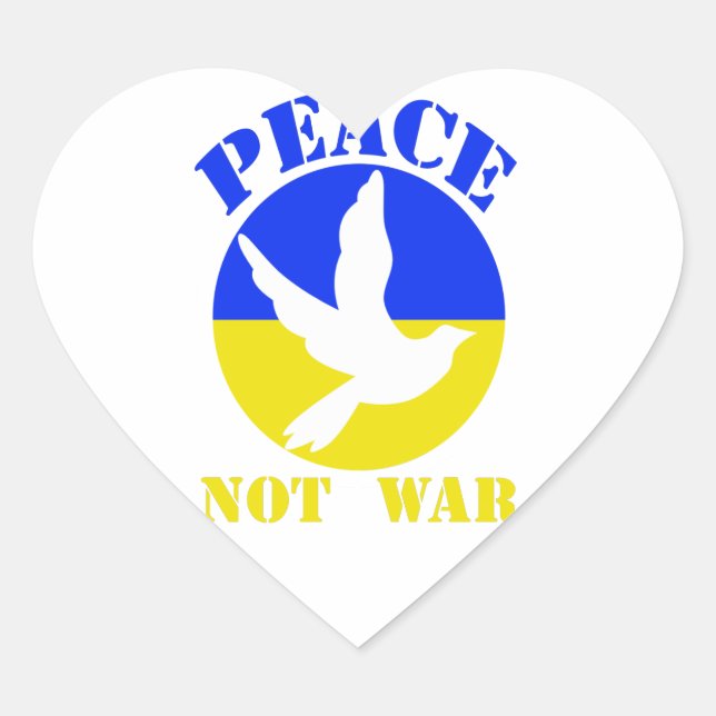 Sticker Cœur Peace not War (Devant)