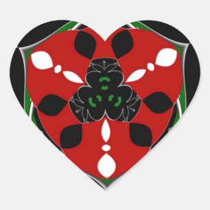 Sticker Cœur "Peace : with Shield Emblem"