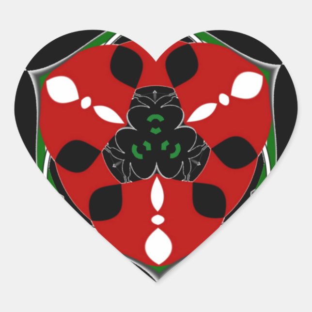 Sticker Cœur "Peace : with Shield Emblem" (Devant)