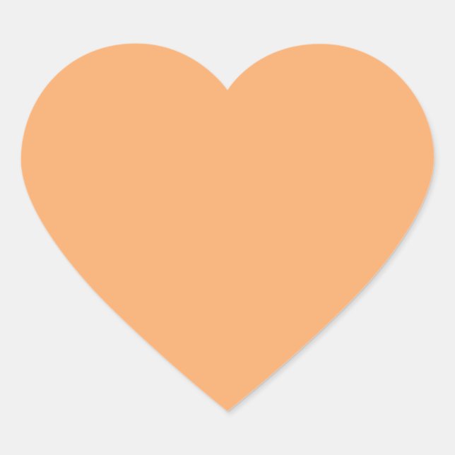 Sticker Cœur Peach Orange Gold Pastel (Devant)
