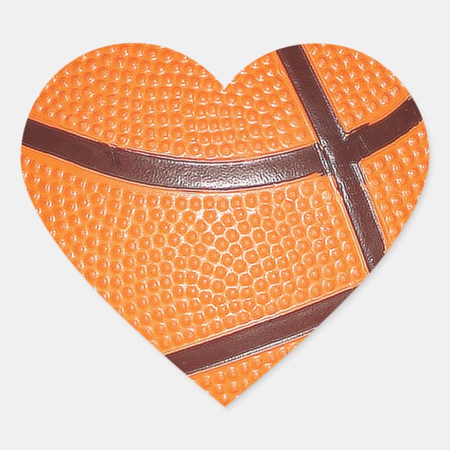 Sticker Cœur Peau de texture de gros plan du basket (Devant)