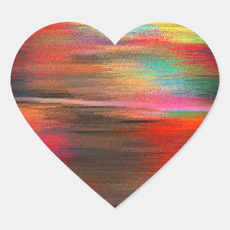 Sticker Cœur peinture Abstraite