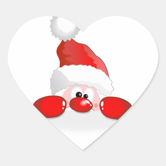 Sticker Cœur Pékin Père Noël (Devant)