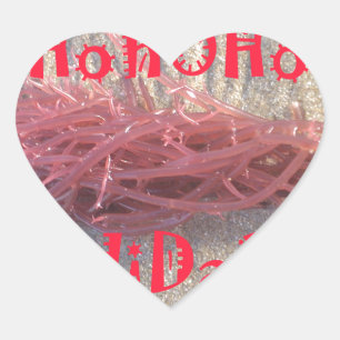 Sticker Cœur Père Noël HoHoHo Joyeux Noël des couleurs de la pl