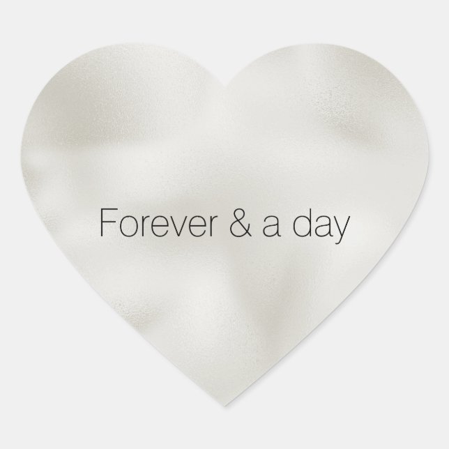 Sticker Cœur Perle Blanche Luxe (Devant)