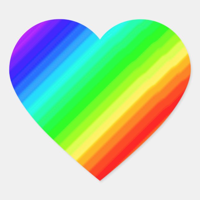 Sticker Cœur Personnalisable Rainbow (Devant)