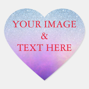 Sticker Cœur Personnalisé Personnalisez Votre Propre Photo & Te