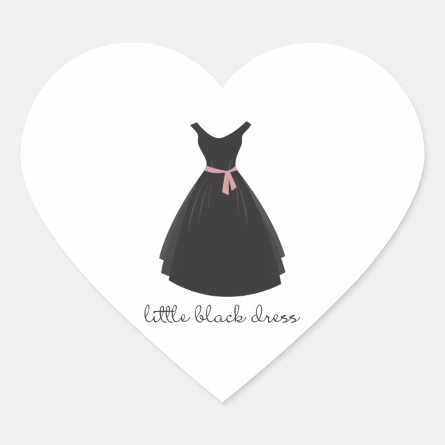 Sticker Cœur Petite robe noire (Devant)