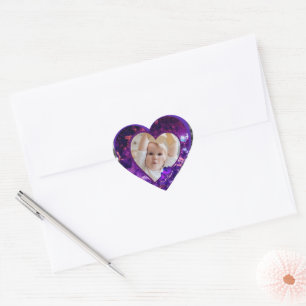 Sticker Cœur Photo de coeurs avec gemmes 