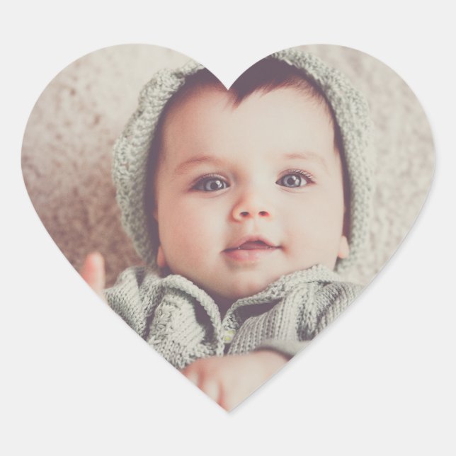 Sticker Cœur photo personnalisée (Devant)