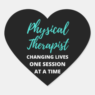 Sticker Cœur Physical Therapist Changing Lives One Session