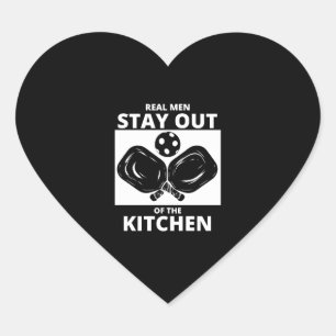 Sticker Cœur Pickleball Homme Paddle Pickleball Joueur