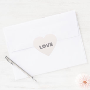 Sticker Cœur Pierre beige Parties scintillant argent amour