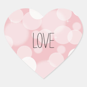 Sticker Cœur Pink Bokeh Love