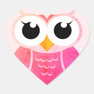 Sticker Cœur "Pink Gradient OWL"