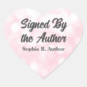 Sticker Cœur Pink Signé par l'auteur Livre de signature Lanceme