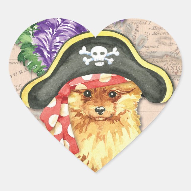 Sticker Cœur Pirate de Poméranie (Devant)