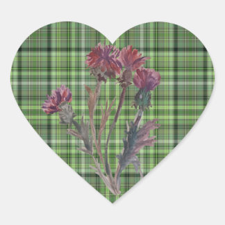 Sticker Cœur plaid & charnières