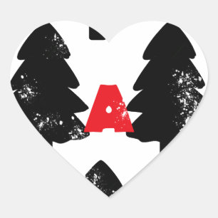 Sticker Cœur Plante Motif d'arbre