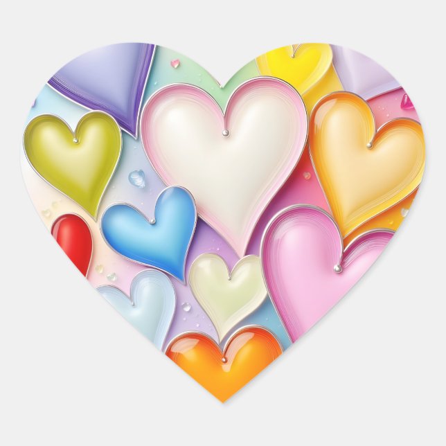 Sticker Cœur Playful Hearts (Devant)