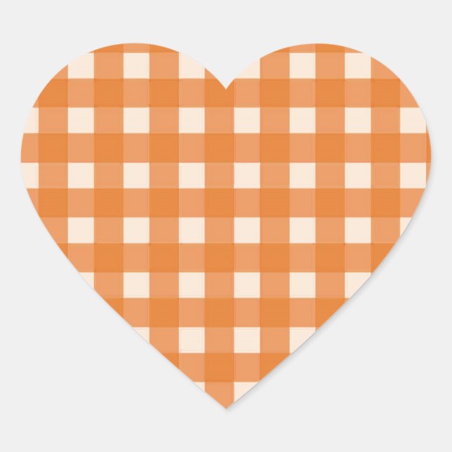 Sticker Cœur plis pays couleur orange (Devant)