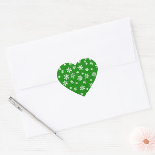 Sticker Cœur Pneus blancs sur Arrière - plan vert