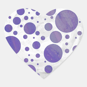 Sticker Cœur Pointe Polka Smear Blueberry