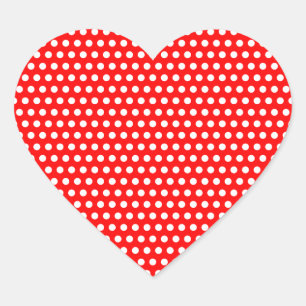 Sticker Cœur Pois blancs
