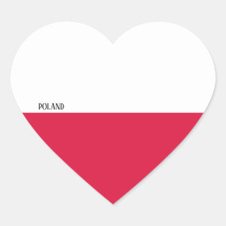 Sticker Cœur Pologne Drapeau patriotique