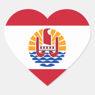 Sticker Cœur Polynésie française