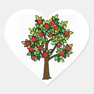 Sticker Cœur Pommier