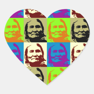 Sticker Cœur Pop Art Freedom Fighter Geronimo