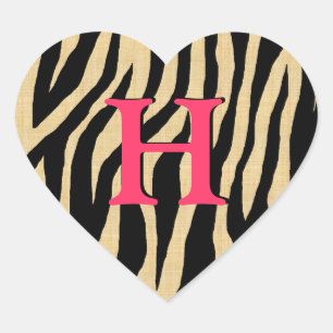 Sticker Cœur Pop Zebra